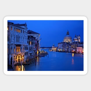 Night falling on the Grand Canal - Venice Sticker